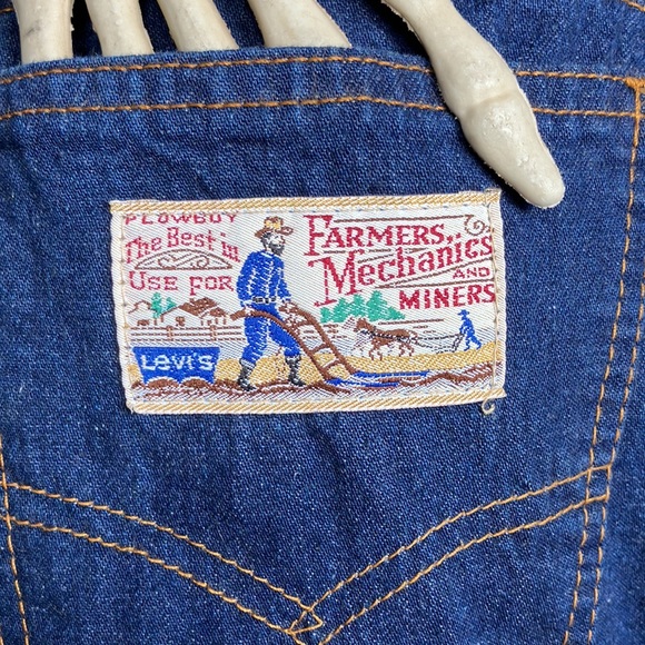 💀 SOLD 💀 Vintage 70s Levi's Plowboy Straight Leg High Waisted Jeans ~ Size 29 - Picture 6 of 9